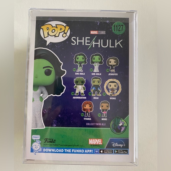 Marvel Funko Pop She-Hulk Glitter #1127 w/protector - Picture 3 of 5